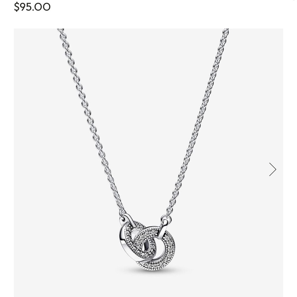 Pandora Signature Interwinted Pave Necklace
